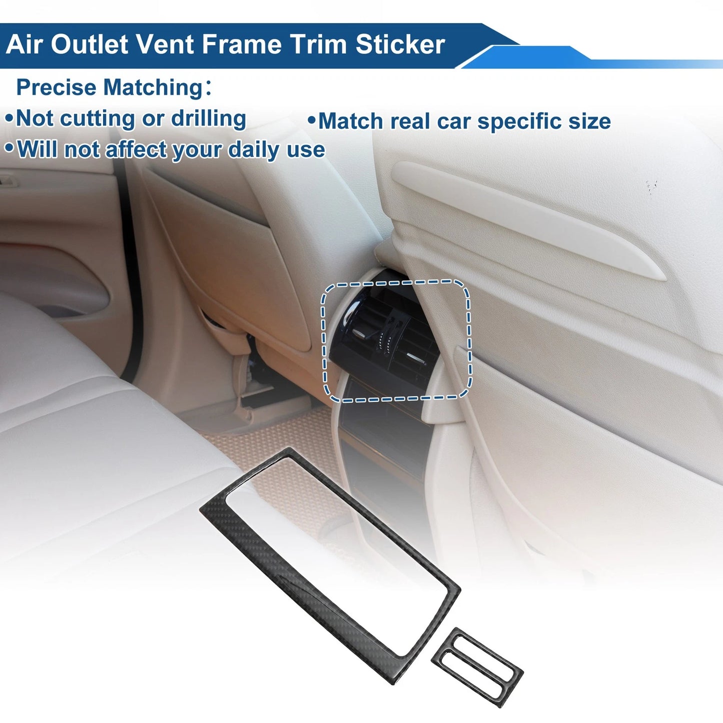 Set of 1 Air Condition Outlet Vent Trim Cover Frame for BMW X5 E70 (2007–2013)
