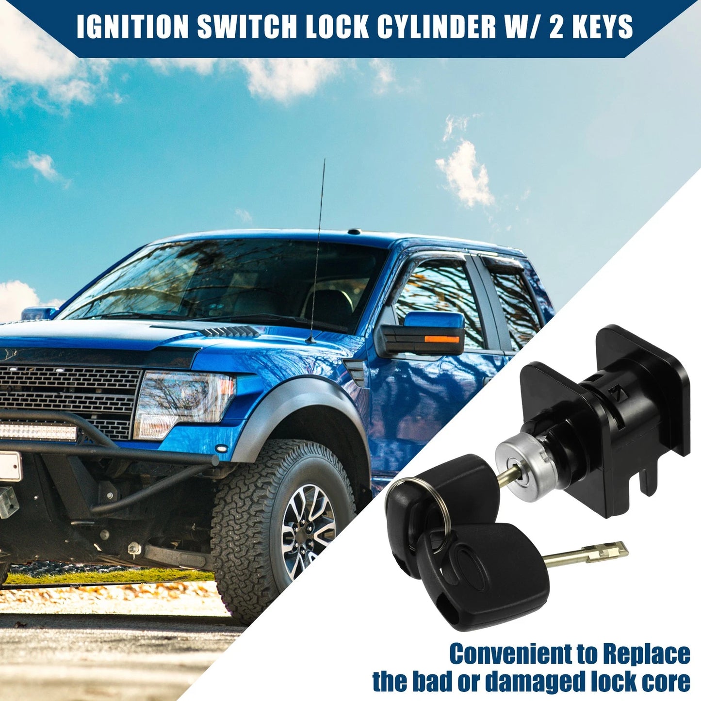 Ignition Lock Cylinder & Door Lock Key Set for Ford Transit Connect (2010–2013)