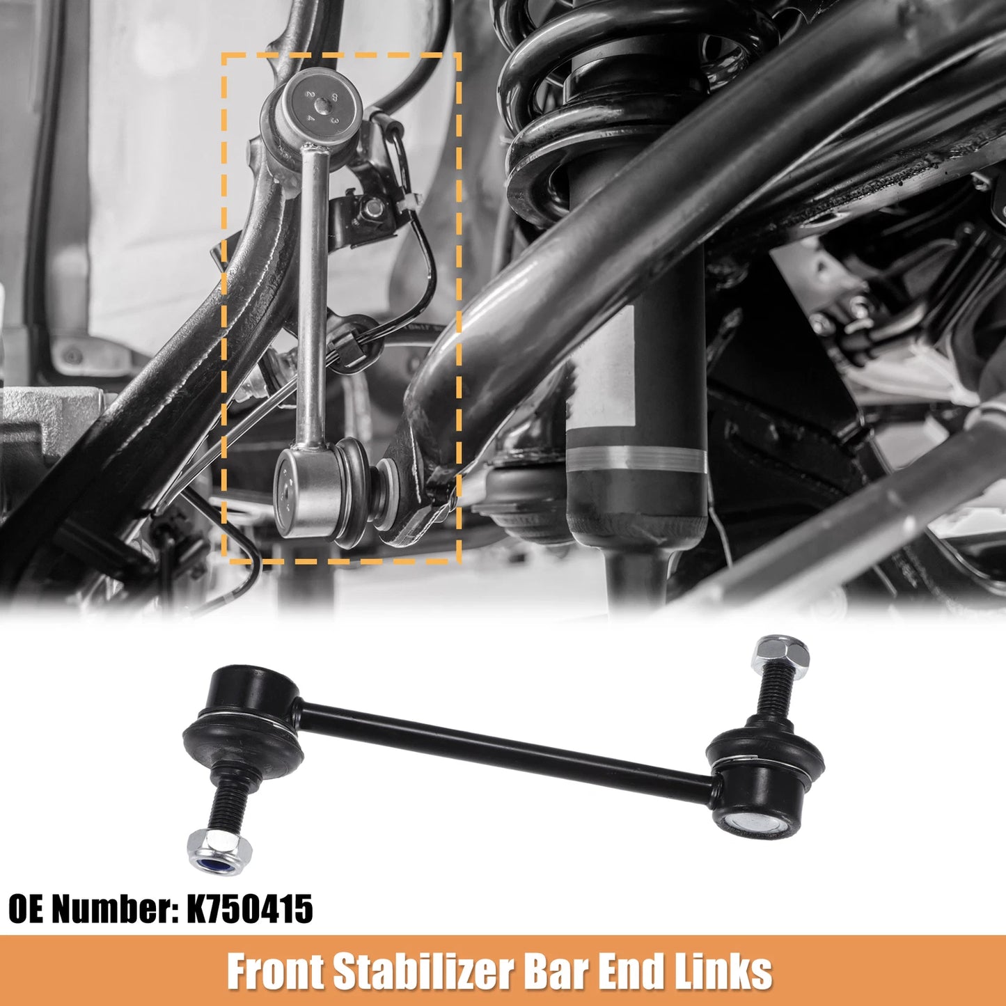 2X Front Stabilizer Sway Bar Links Kit for Ford Fusion (2011–2012) No.K750415