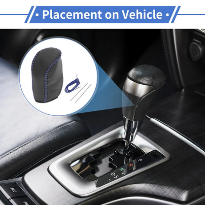 Car Gear Shift Knob Cover for Hyundai Tucson (2010-2013) - Black & Blue