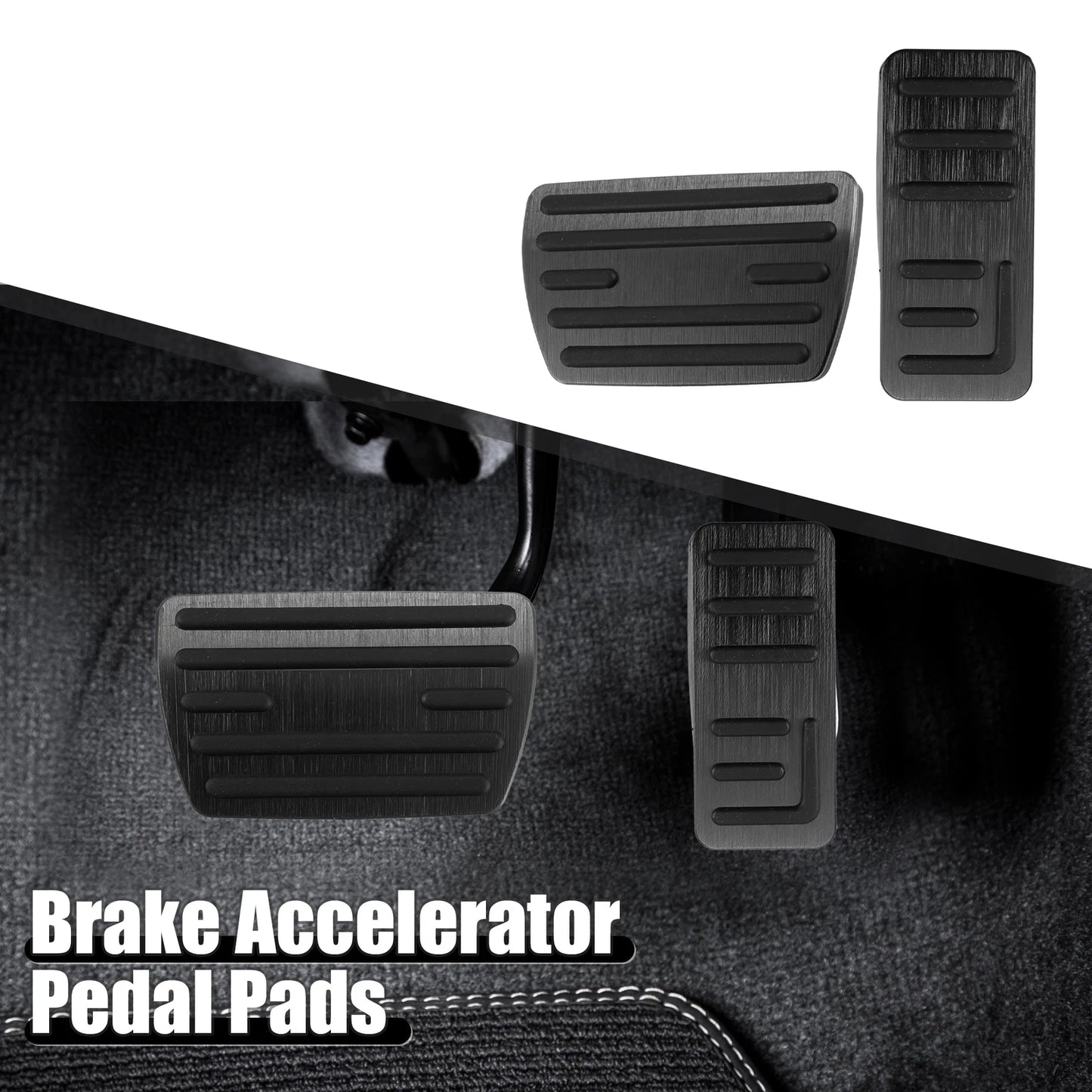 2 Pcs Foot Pedal Cover Non-Slip Metal for Honda HR-V Vezel (2014–2021)
