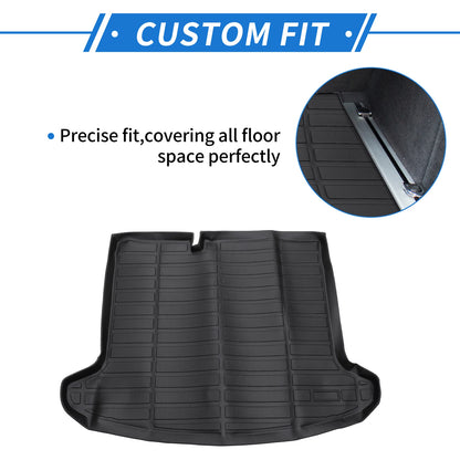 Cargo Liner Rear Trunk Mat for Nissan Kicks (2018–2024) TPE Long Grid Pattern