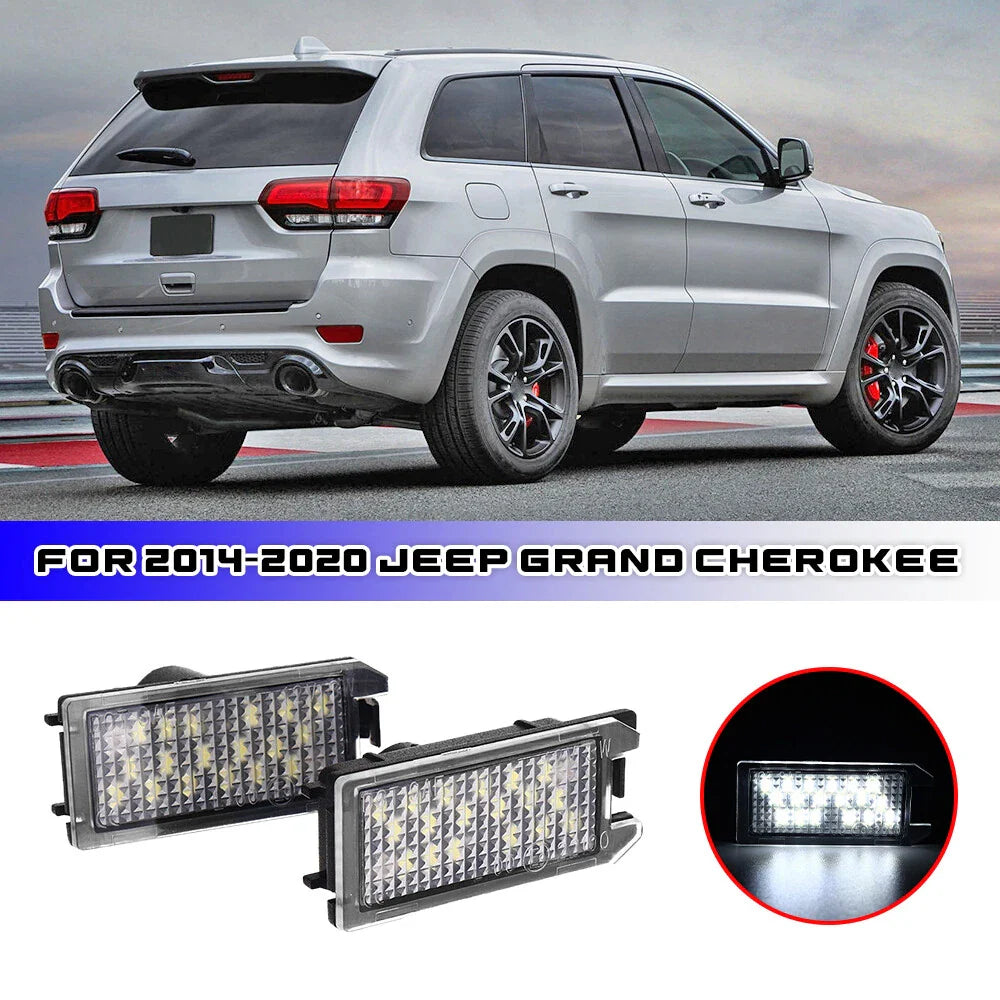White LED Rear License Light for Jeep Grand Cherokee (2014–2020)