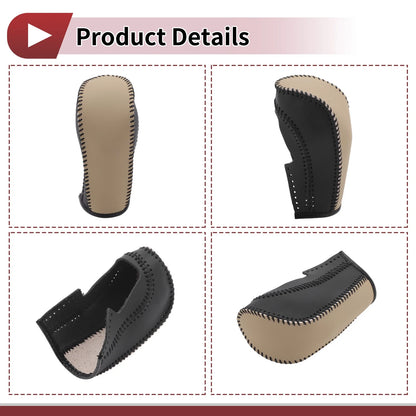 Gear Shift Knob Cover for Ford Fiesta (2011–2019) Beige Faux Leather