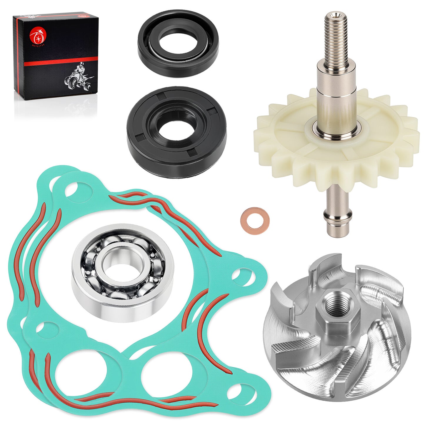 Water Pump Impeller Shaft Gear Kit for Honda CR500R (1986–2001)