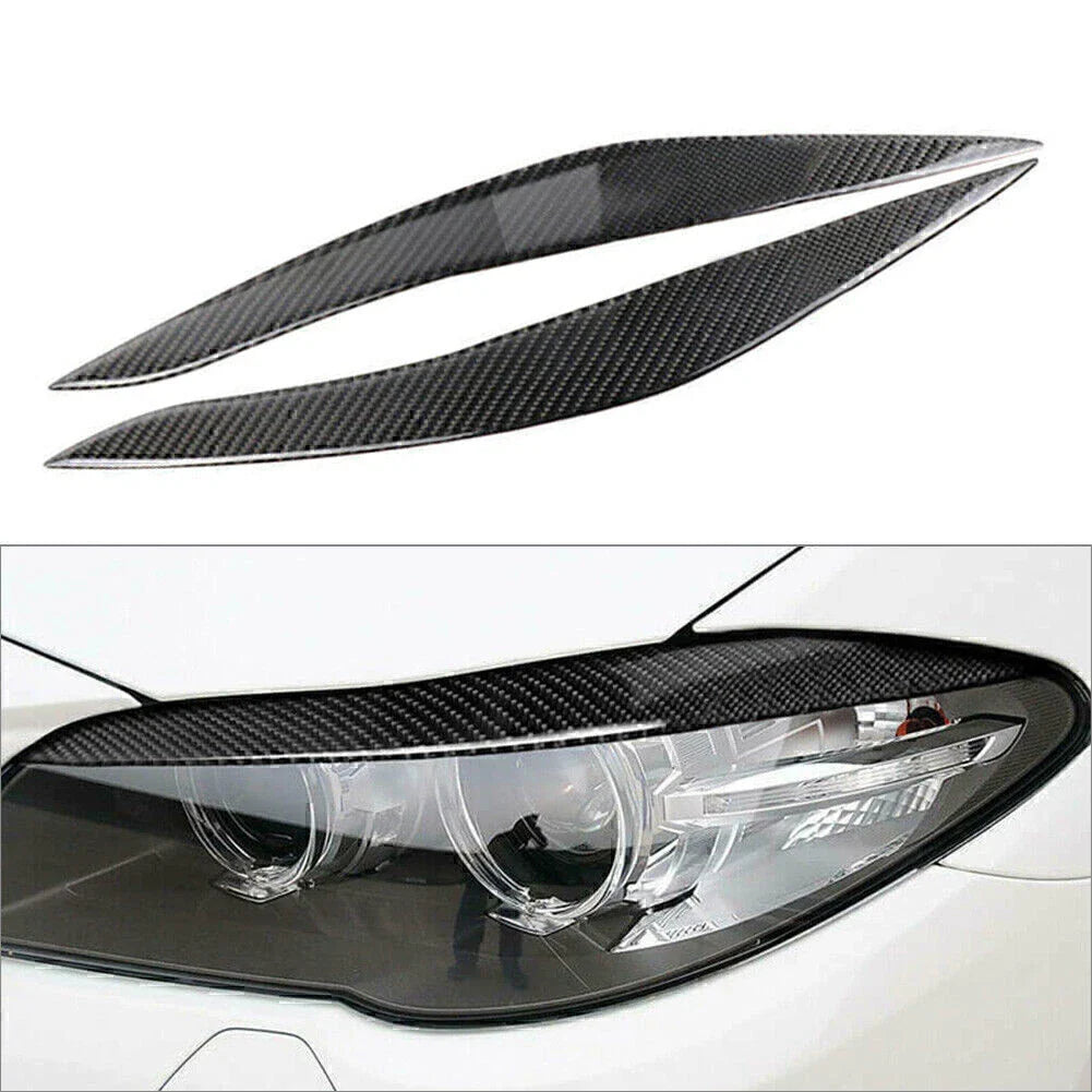Carbon Fiber Headlight Eyelid Covers for BMW 5 Series (2011-2017)