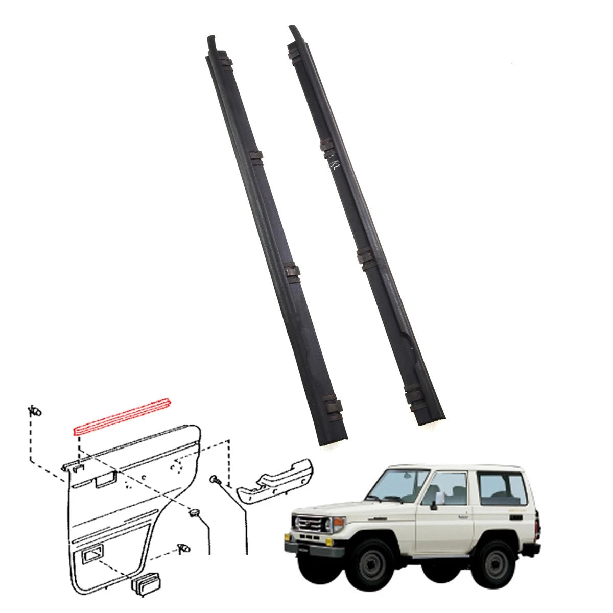 Weatherstrip for Toyota Land Cruiser KZJ77 LJ77 RJ77 (1990–1997)