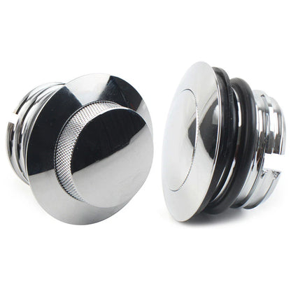 Flush Pop Up Gas Cap Vented Fuel Tank Cover for Harley Chrome