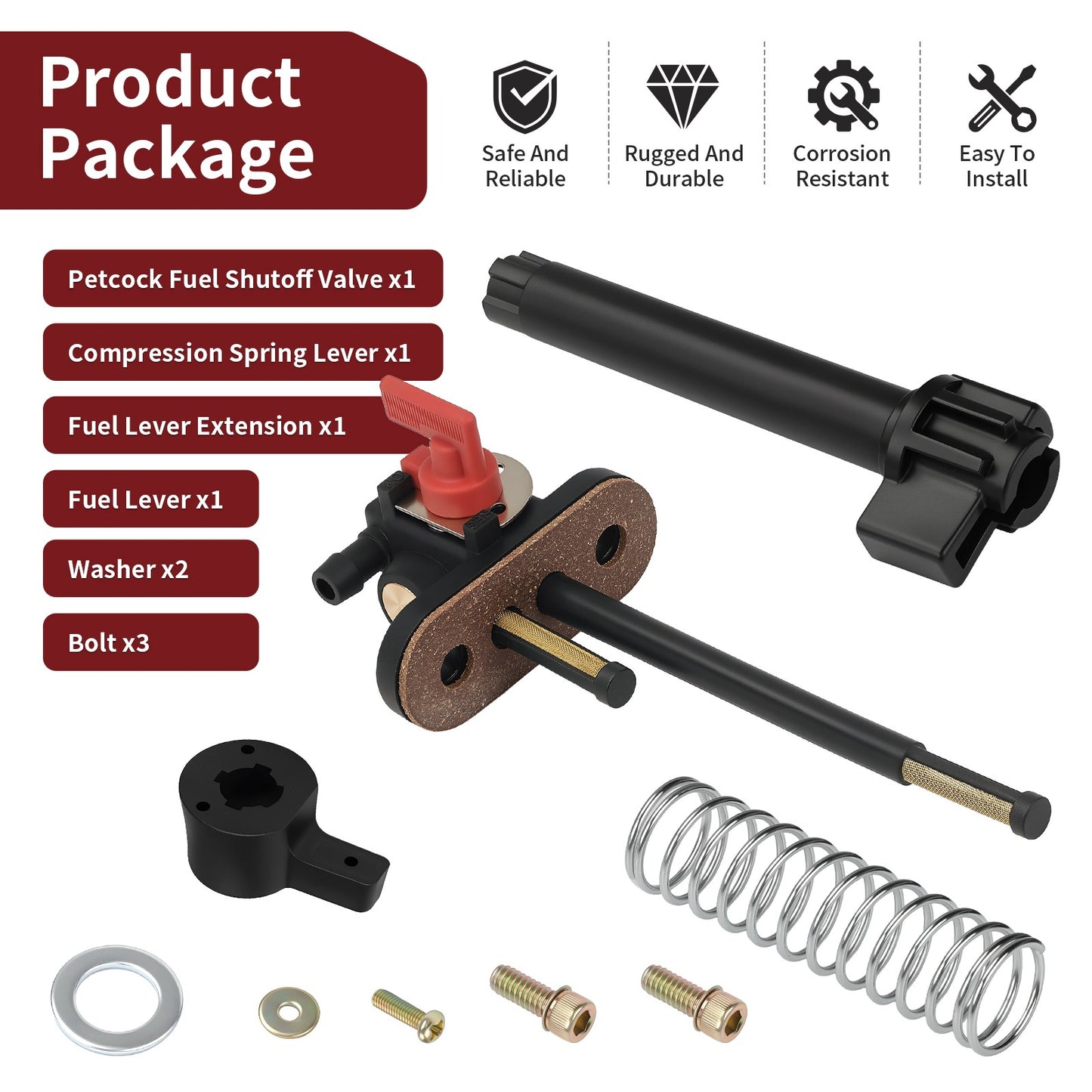 Fuel Valve Shutoff Petcock for Polaris Sportsman 400, Scrambler 500 (1996–2002)
