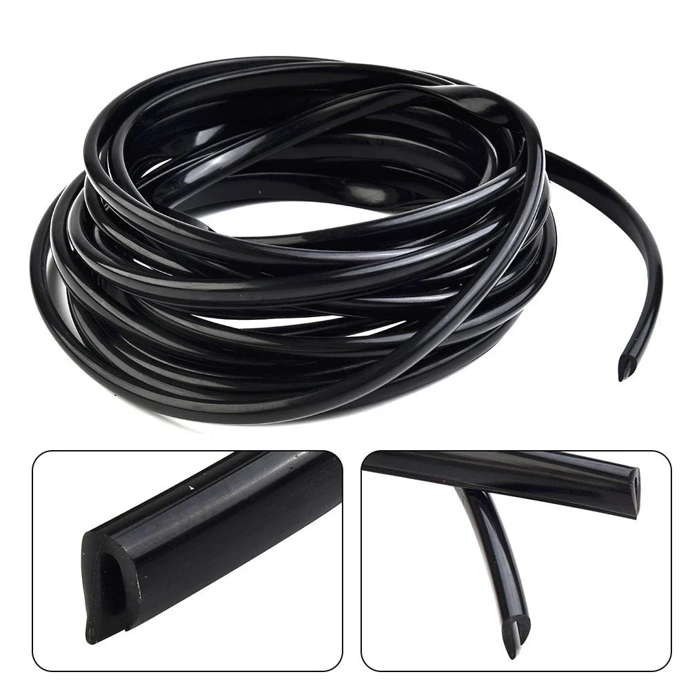 1pc 6M U-Shape Auto Door Moulding Rubber Strip Trim Guard Edge Protector Cover for Car