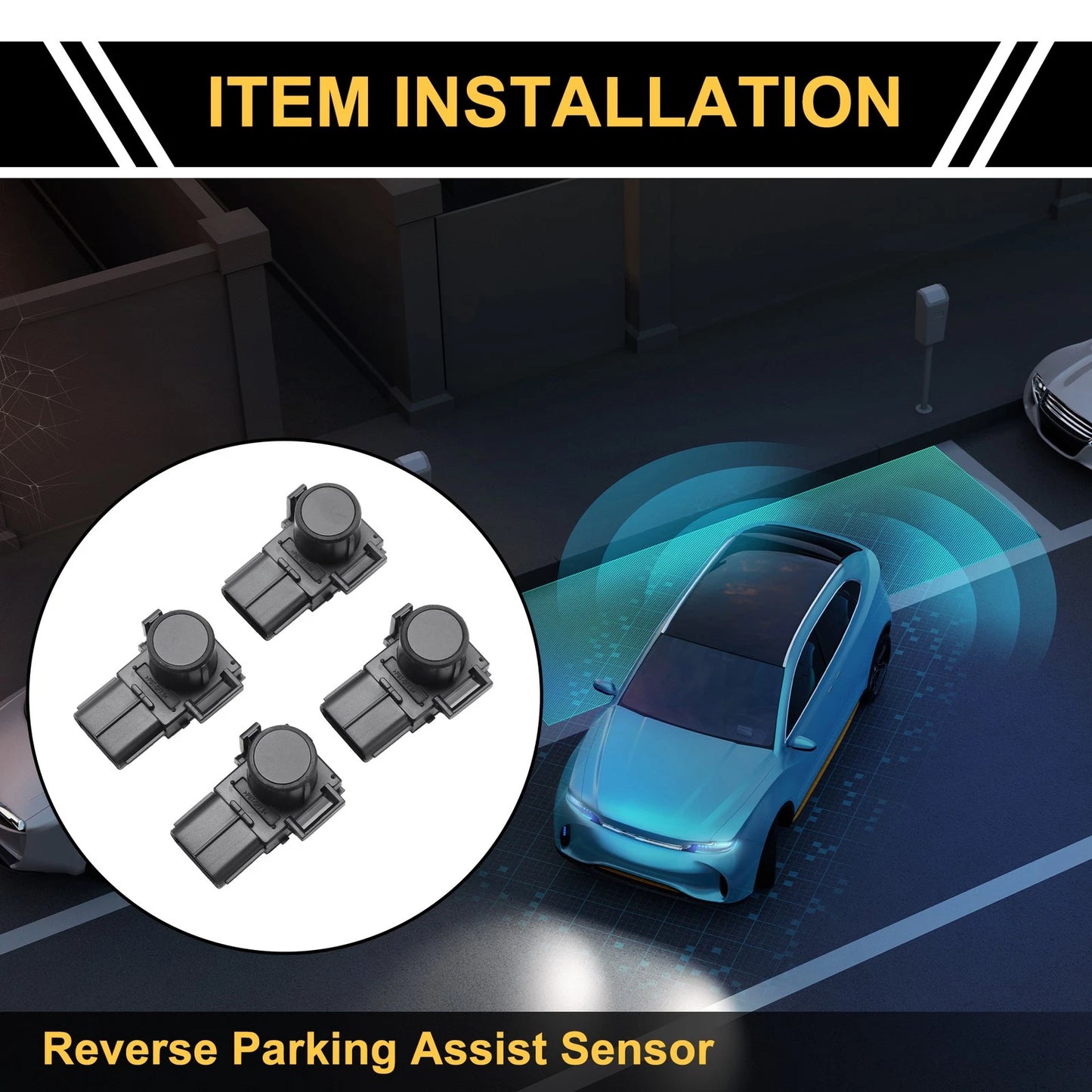 Set of 4 Bumper Reverse Backup Parking Sensors for Toyota Tundra (2007–2013) No. 8934133130