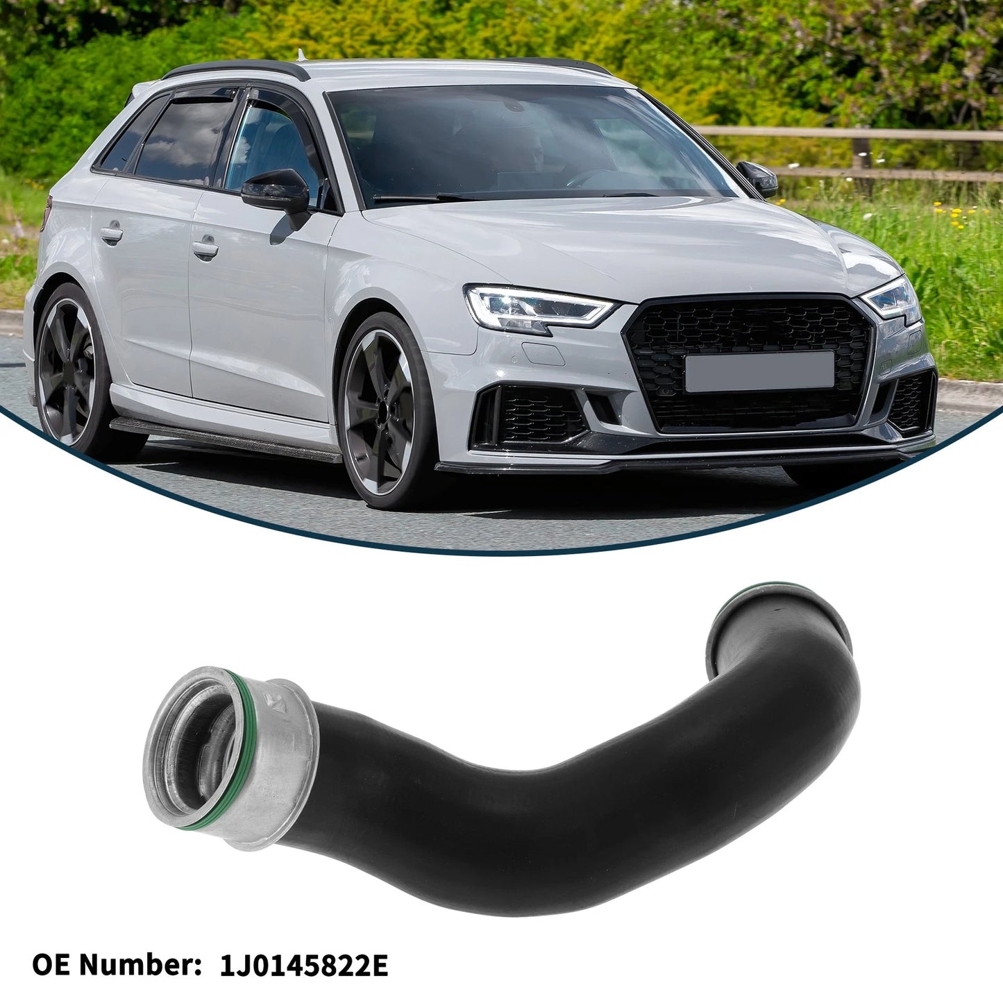 Radiator Hose for Audi A3 1.9 TDI (2000–2003) No. 1J0145822E Black