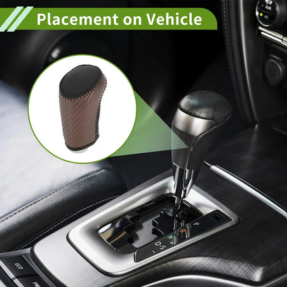 Brown Carbon Fiber Gear Shift Knob Cover for Chevrolet Malibu