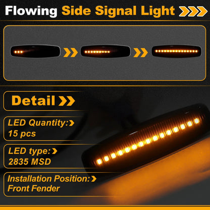 Dynamic Amber LED Side Marker Fender Light for Infiniti EX25 (2007–2013)