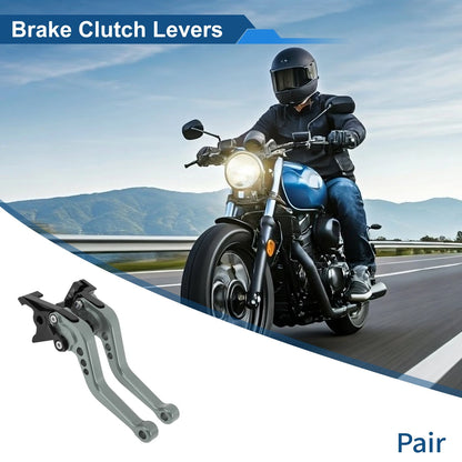6 Position Adjustable Brake Clutch Levers for Kawasaki Z900 (2017–2024) Titanium Tone