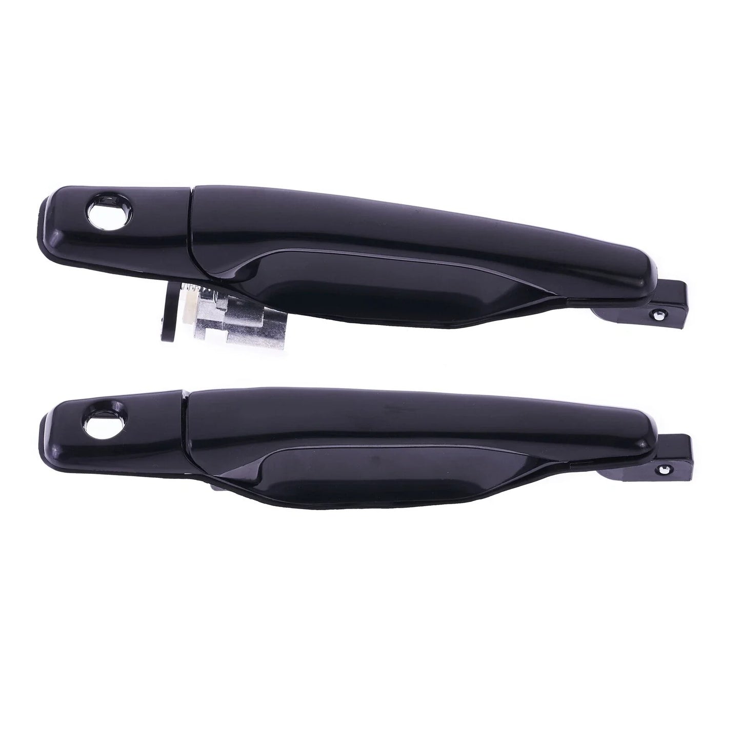 2 x Door Handle Outer Black for Mitsubishi Lancer (2002–2007)