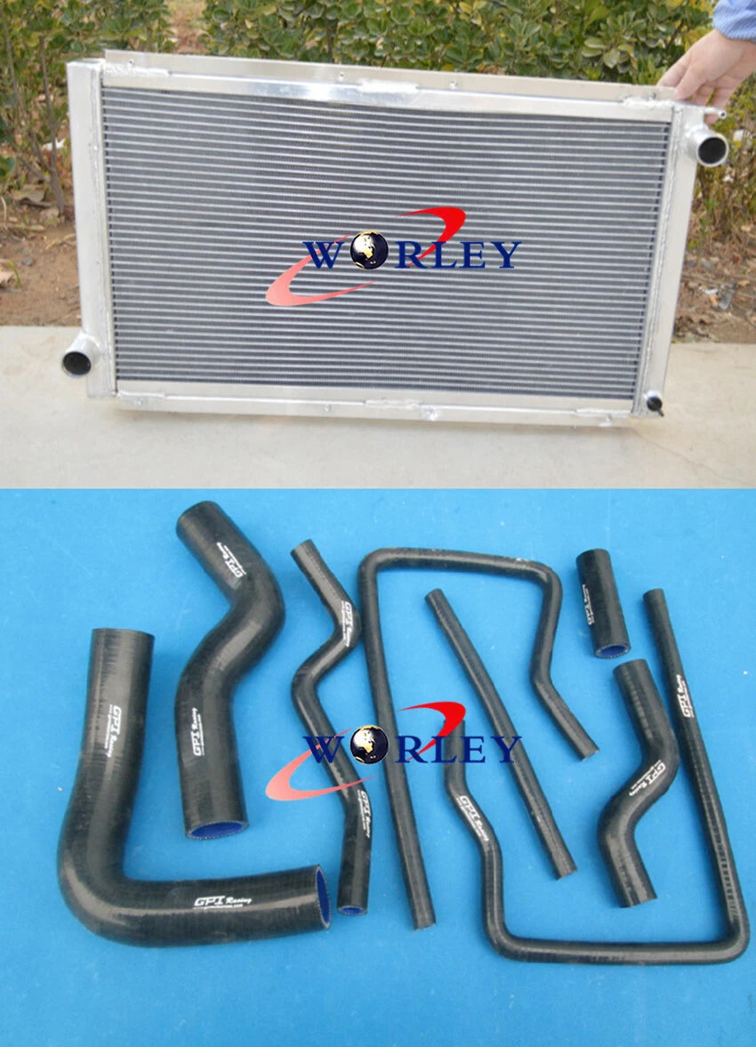 Aluminum Radiator with Black Hose for Subaru Impreza WRX GC8 STI (1992–2000)