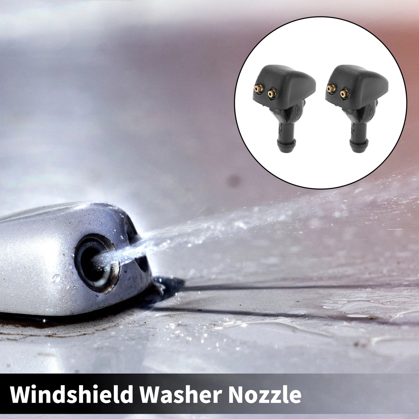 2X Windshield Washer Nozzle for Ford Transit (1991–2000) No. 86VB17666BB
