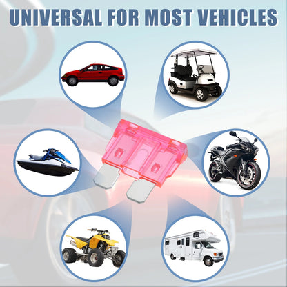 50pcs Mini Blade Style Fuses 4A for Cars, Trucks, SUVs, Motorcycles
