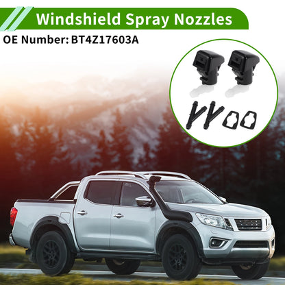 2X Windshield Washer Nozzle with Y Hose Connector for Ford Edge (2011–2015)