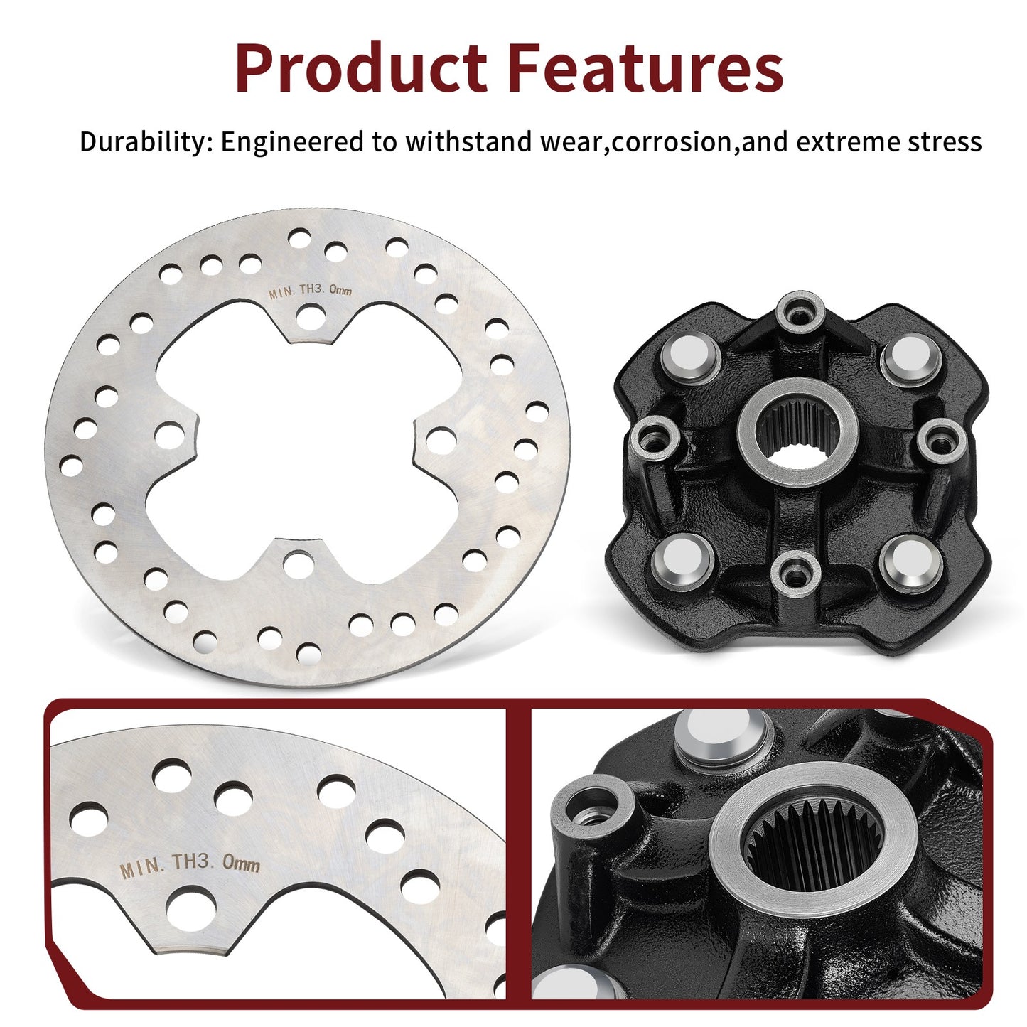Wheel Hub & Brake Disc for Honda Foreman Rubicon 500 (2001–2023)