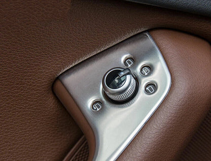 4X Silver Window Lift Switch Panel Cover Trim for Audi A6 A7 S6 S7 (2012–2018)