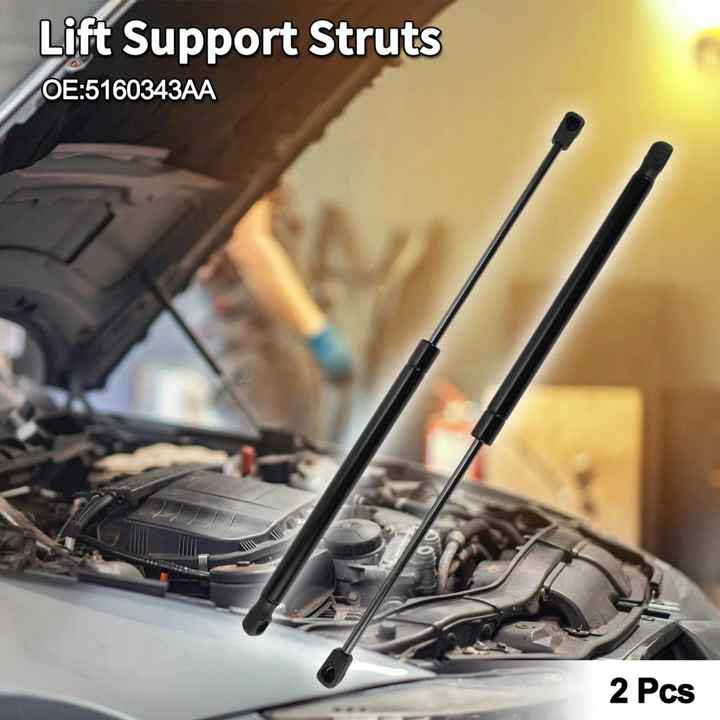 Hood Lift Supports Struts for Dodge Ram 2500/3500 (2010)