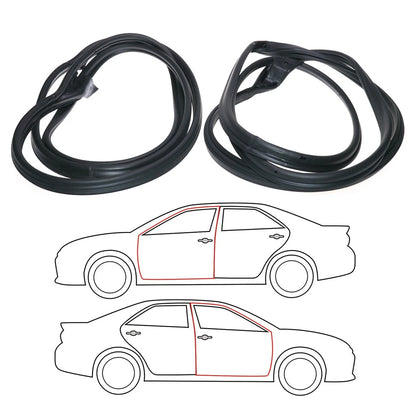 Set of 2 Front Door Weatherstrips for Mercedes-Benz W201 (1983–1993)