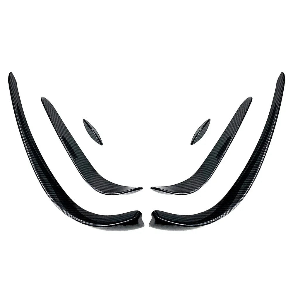 6 x Front Bumper Lip Spoiler Fins for Mercedes Benz C-Class W205 (2015-2018)