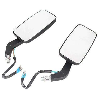 8mm/10mm Moto Left & Right Rear View Side Mirrors with LED Signal Light for Car