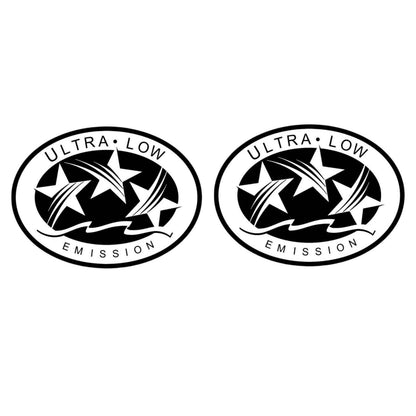 Set of 2 Ultra Low Emission Outboard Stickers for California DOT