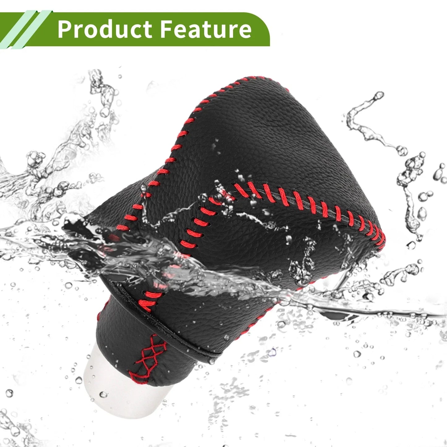 Car Gear Shift Knob Cover for Lexus ES300h 2018-2023 Pebbled Black Red