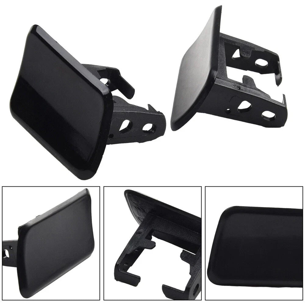Black Headlight Washer Nozzle Cover Caps  for BMW X3 (2004-2010)