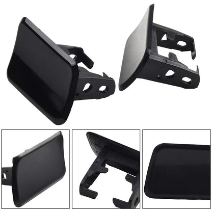 Black Headlight Washer Nozzle Cover Caps  for BMW X3 (2004-2010)