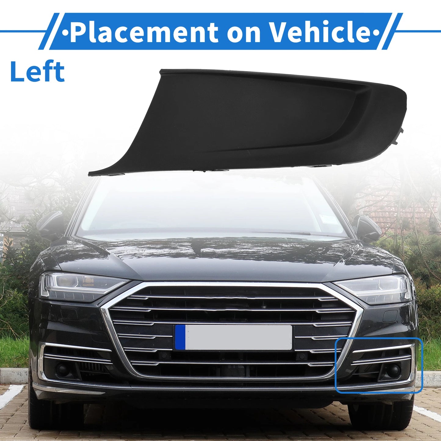 1 Pc Fog Light Grill for Volkswagen Touran (2010–2015) No.2K5853665