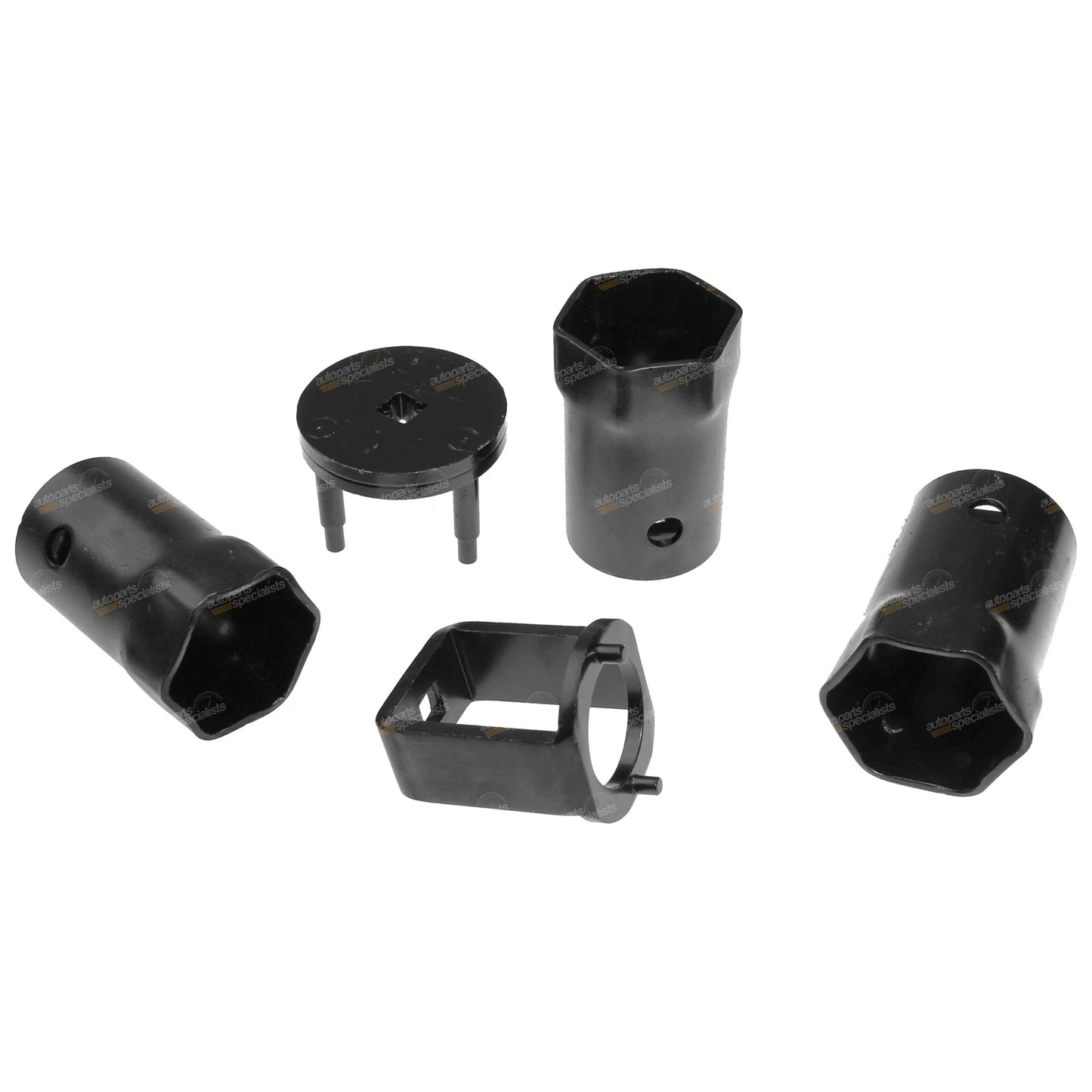 Set of 5 Hub Nut Sockets for Land Cruiser, Patrol, Hilux, Rover, Navara