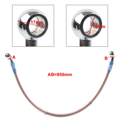 95cm Braided Steel Brake Clutch Oil Hose Line for Motorcycle