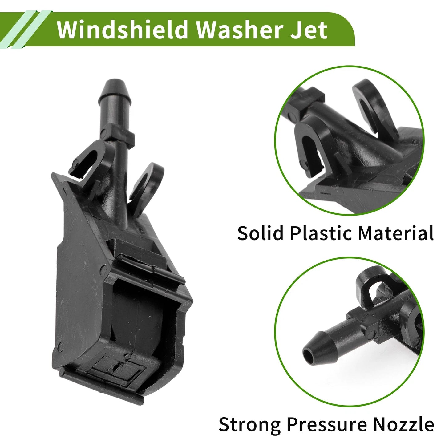 Set of 1 Windshield Washer Nozzle w/ Hose Connector for Volkswagen (No. 6E0955985)