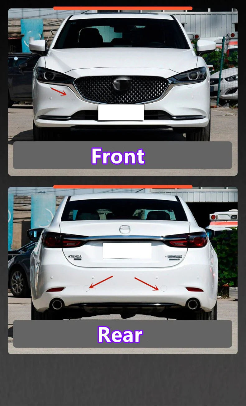 Front Rear Bumper Tow Hook Hole Eye Cover Cap Trim for Mazda 6 (2020–2022)