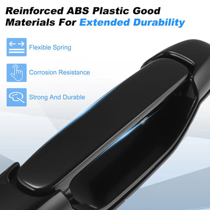Set of 2 Exterior Door Handles No.6923008020C0 for Toyota Sienna (1998–2003) Black