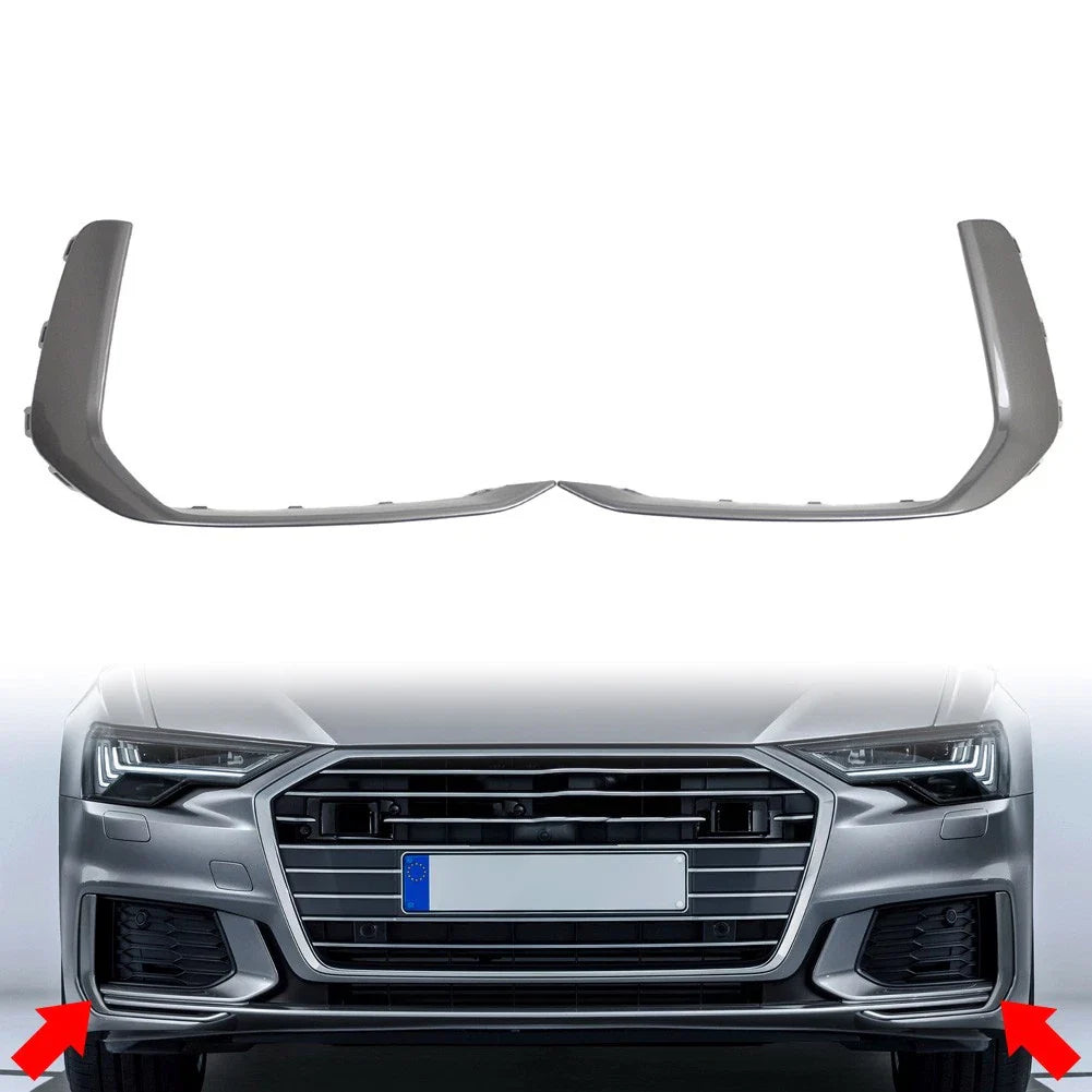 Front Bumper Lower Side Grill Covers for Audi A6 C8 S6 (2019-2024)
