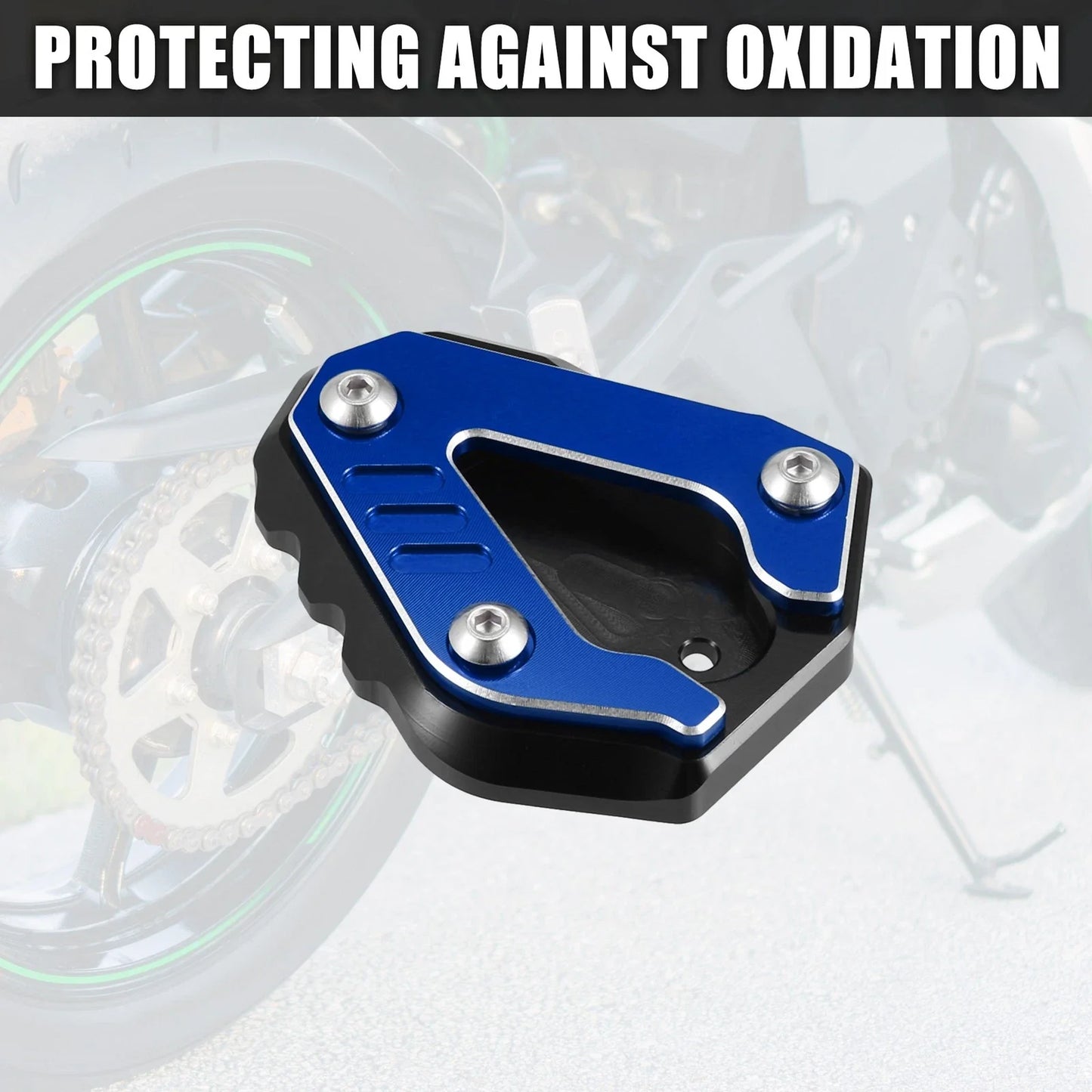 Set Aluminum Alloy Kickstand Pad for BMW S1000RR Blue (2019-2023)