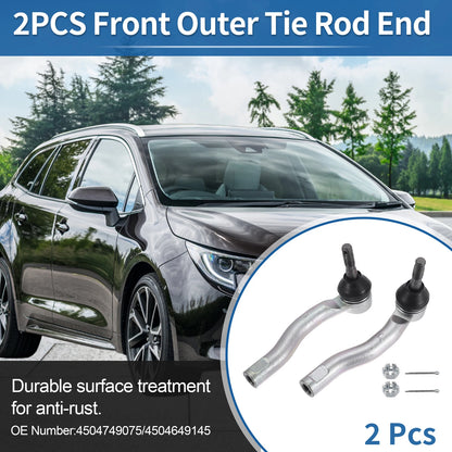 2pcs Front Outer Tie Rod End Links for Toyota Prius (2001–2009) No.4504749075/4504649145