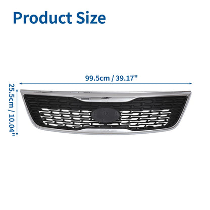 Front Upper Hood Bumper Grille for Kia Sorento (2013) No.863502P500 Black