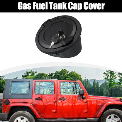 Gas Cap Fuel Filler Door Cover for Jeep Wrangler (2018–2022) Black