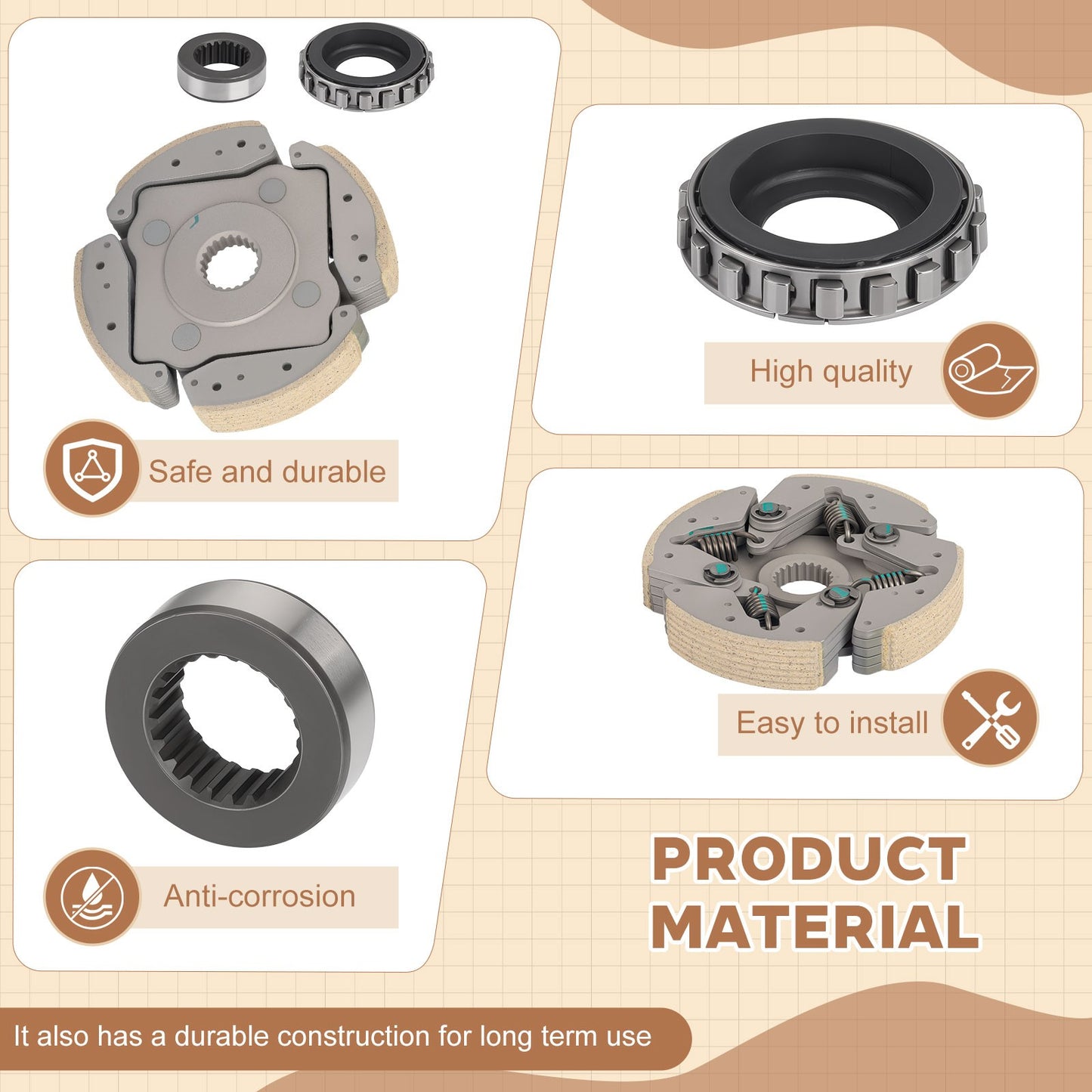 Wet Clutch Centrifugal Carrier & Bearing for Kawasaki Bayou 300 (1986–1987)