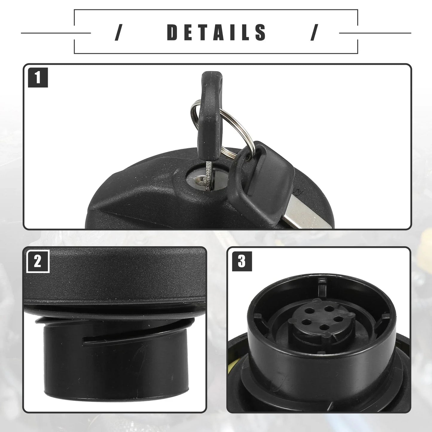 Car Fuel Tank Filler Cover with 2 Keys for Dodge Grand Caravan (2011-2020)