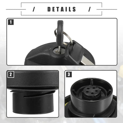 Car Fuel Tank Filler Cover with 2 Keys for Dodge Grand Caravan (2011-2020)