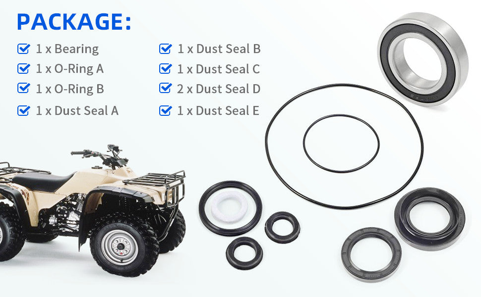 Rear Brake Drum Bearing Seals Kit for Honda Fourtrax 300 (1988–2000)