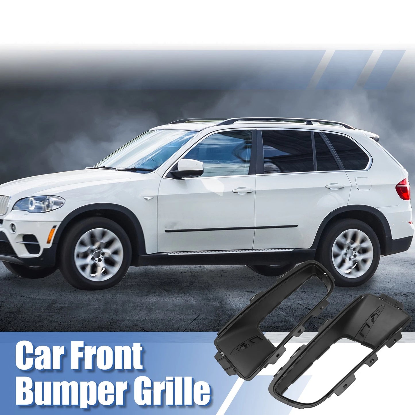 1 Pair Fog Light Grille Cover Trim for BMW X5 E70 (2007–2013) 51117172450 51117172449